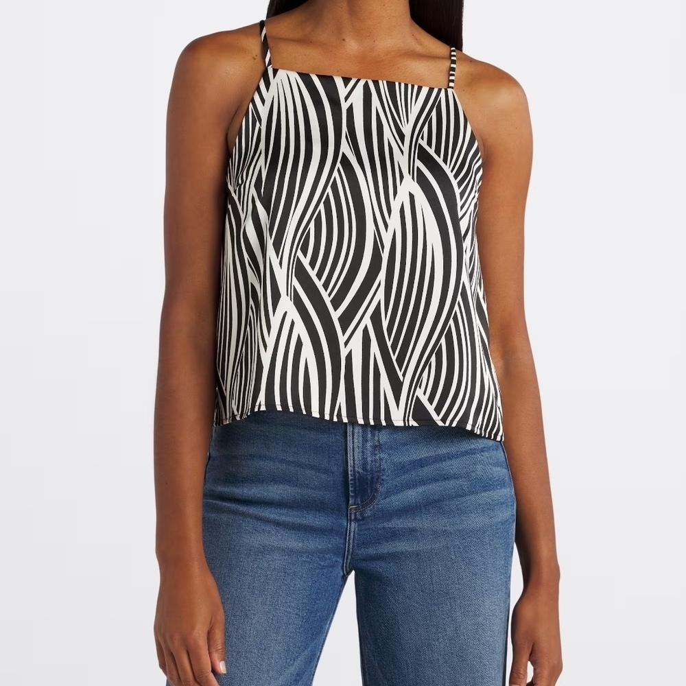Gilli Black and White Patterned Camisole